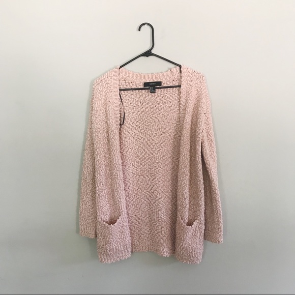 pink popcorn cardigan